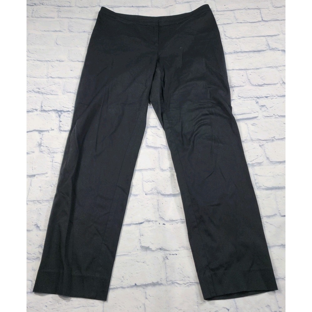 St. John Collection WOMENS SIZE 8 Trousers Pants Black Career Straight Leg